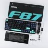 Klawiatura gasket F87 Pro Dark Blue + Black + Cyan GrayWoodV4 switch RGB AULA